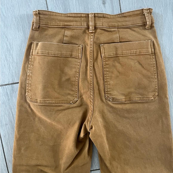 Everlane Cropped Straight Regular Mustard Brown Jean Excellent Condition Size 2 - Picture 4 of 11
